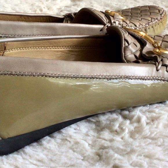 Robert Zur Women’s Perlata Olive Patent and True Glove Leather Loafers - Picture 8 of 14